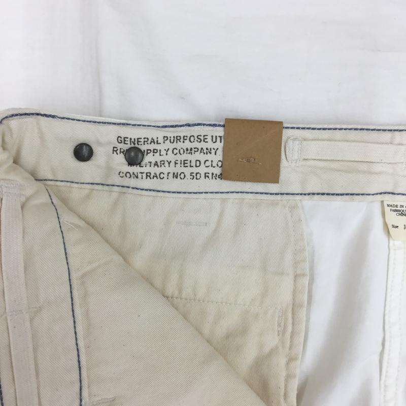 ダブルアールエル ラルフローレン RRL RALPH LAUREN パンツ ショートパンツ 34インチ 無地 白 / ホワイト /  メンズ USED 古着 中古 10118507