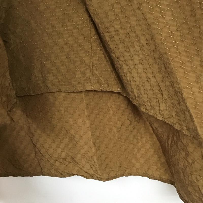 コラム COLUMN シャツ、ブラウス 長袖 21-140-10-010002 ボウタイブラウス 38 無地 茶 / ブラウン /  レディース USED 古着 中古 10141571