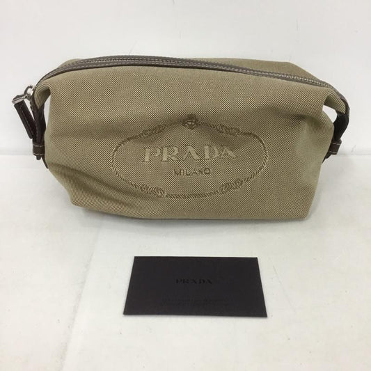 プラダ PRADA ポーチ ポーチ 2N1292 ロゴジャガード ロゴ、文字 ベージュ / ベージュ /  レディース USED 古着 中古 10132622