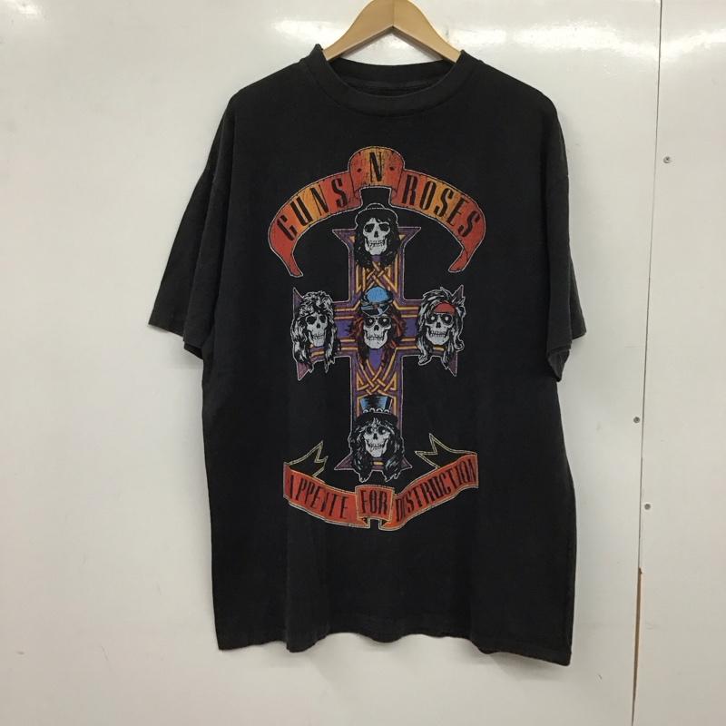 古着 USED Tシャツ 半袖 半袖カットソー プリントTシャツ クルーネックカットソー バンドTシャツ 古着 プリント 黒 / ブラック /  メンズ USED 古着 中古 10139671