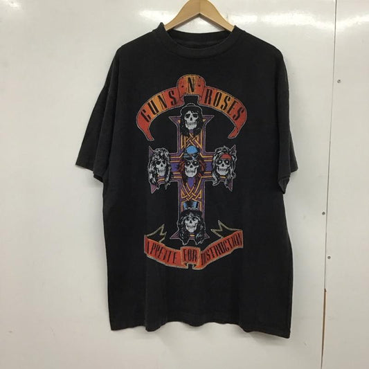 古着 USED Tシャツ 半袖 半袖カットソー プリントTシャツ クルーネックカットソー バンドTシャツ 古着 プリント 黒 / ブラック /  メンズ USED 古着 中古 10139671