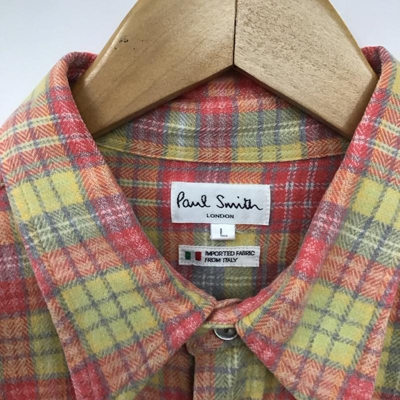 ポールスミス Paul Smith シャツ、ブラウス 長袖 長袖シャツ チェックシャツ カラーシャツ L チェック マルチカラー / マルチカラー /  メンズ USED 古着 中古 10130698