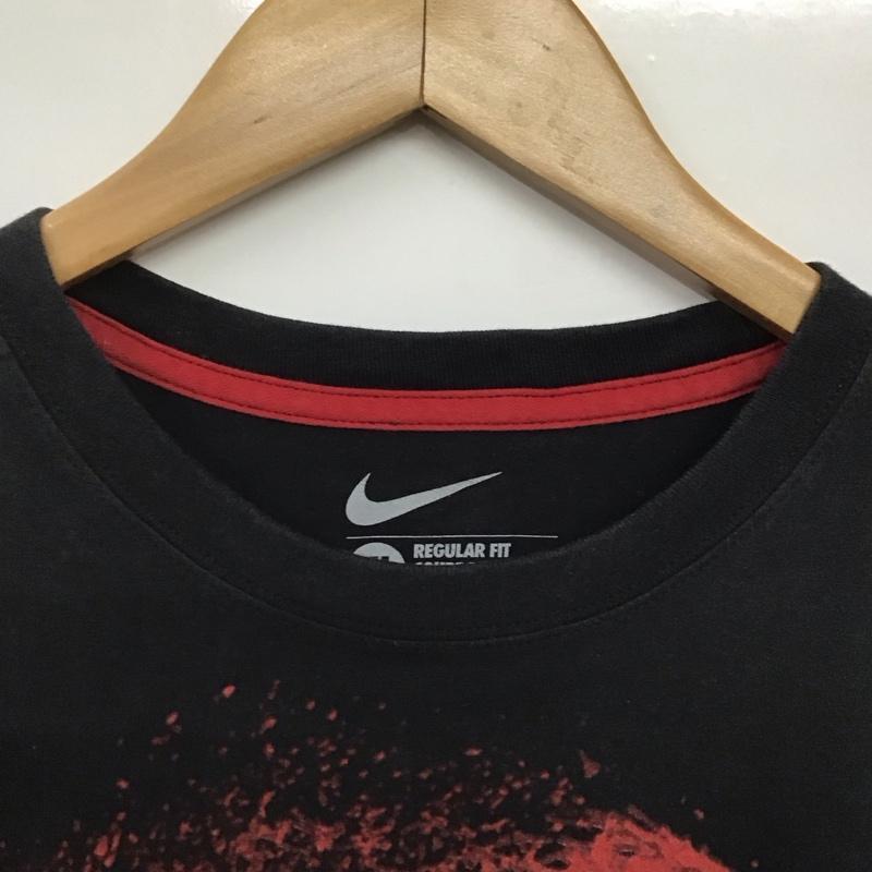 ナイキ NIKE Tシャツ 半袖 半袖カットソー プリントTシャツ クルーネックカットソー XL プリント 黒 / ブラック /  メンズ USED 古着 中古 10145527