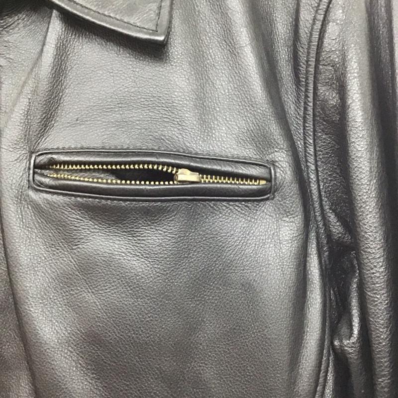古着 USED ジャケット、上着 ジャンパー、ブルゾン レザージャケット ジップアップジャケット アウター 古着 無地 黒 / ブラック /  メンズ USED 古着 中古 10139657
