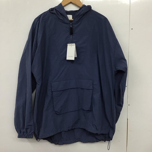 コウロ COURO パーカー 長袖 長袖パーカー ナイロンジャケットパーカー アウター L 無地 青 / ブルー /  レディース USED 古着 中古 10136444