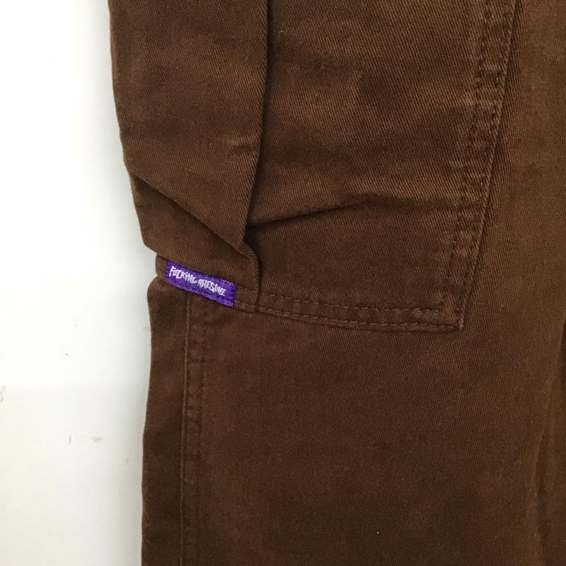 ファッキンオーサム FUCKING AWESOME パンツ ワークパンツ、ペインターパンツ ワークパンツ ワイドパンツ カジュアルパンツ 36インチ ロゴ、文字 茶 / ブラウン /  メンズ USED 古着 中古 10133670