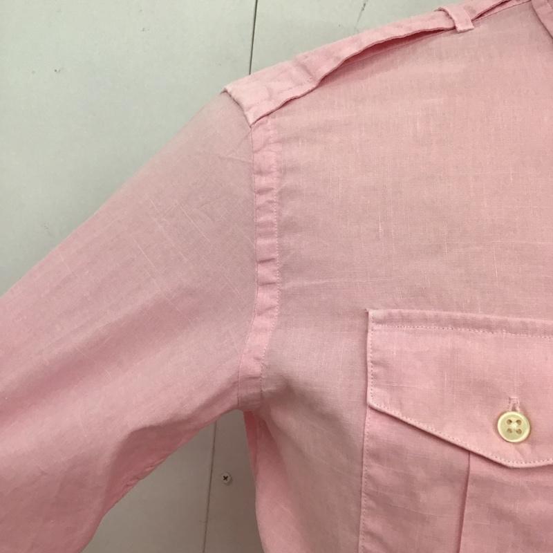 ラルフローレン RALPHLAUREN シャツ、ブラウス 長袖 コットン リネン 無地 桃 / ピンク /  メンズ USED 古着 中古 10116480