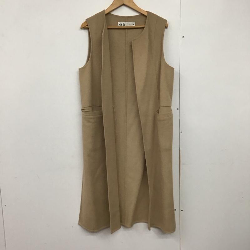 ザラ ZARA ベスト ベスト 7522 254 704 ロングベスト ロングジレ XS 無地 ベージュ / ベージュ /  レディース USED 古着 中古 10142232