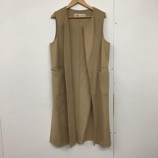 ザラ ZARA ベスト ベスト 7522 254 704 ロングベスト ロングジレ XS 無地 ベージュ / ベージュ /  レディース USED 古着 中古 10142232