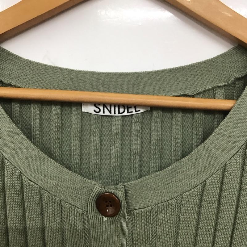 スナイデル SNIDEL ワンピース ロングスカート 半袖ニットワンピース フロントボタン ストレッチ FREE 無地 緑 / グリーン /  レディース USED 古着 中古 10142053