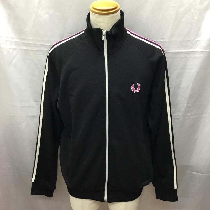 フレッドペリー FRED PERRY ジャケット、上着 ジャンパー、ブルゾン ジップアップジャケット ジャンパー アウター ジャージ L ロゴ、文字 黒 / ブラック / X 白 / ホワイト / X 桃 / ピンク /  メンズ USED 古着 中古 10111281