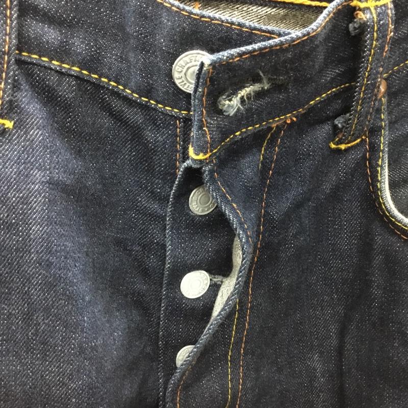 エヴィス EVISU パンツ デニム、ジーンズ デニムパンツ ストレートパンツ ワイドパンツ カジュアルパンツ 32インチ 無地 インディゴ / インディゴ /  メンズ USED 古着 中古 10115222