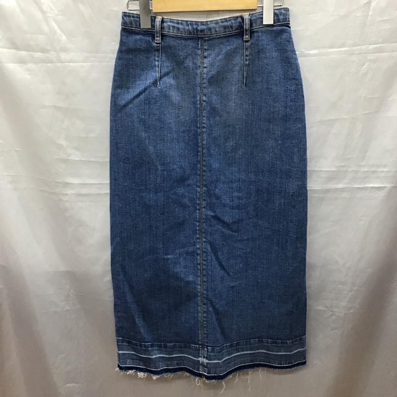 ザラ ZARA スカート ロングスカート デニムスカート フロントボタン ストレッチ XS 無地 青 / ブルー /  レディース USED 古着 中古 10118439