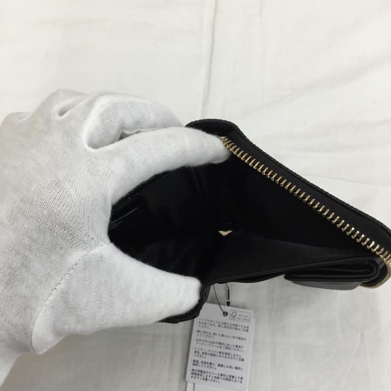 ゲス Guess 財布 コンパクト財布 ロゴ、文字 黒 / ブラック /  レディース USED 古着 中古 10136315