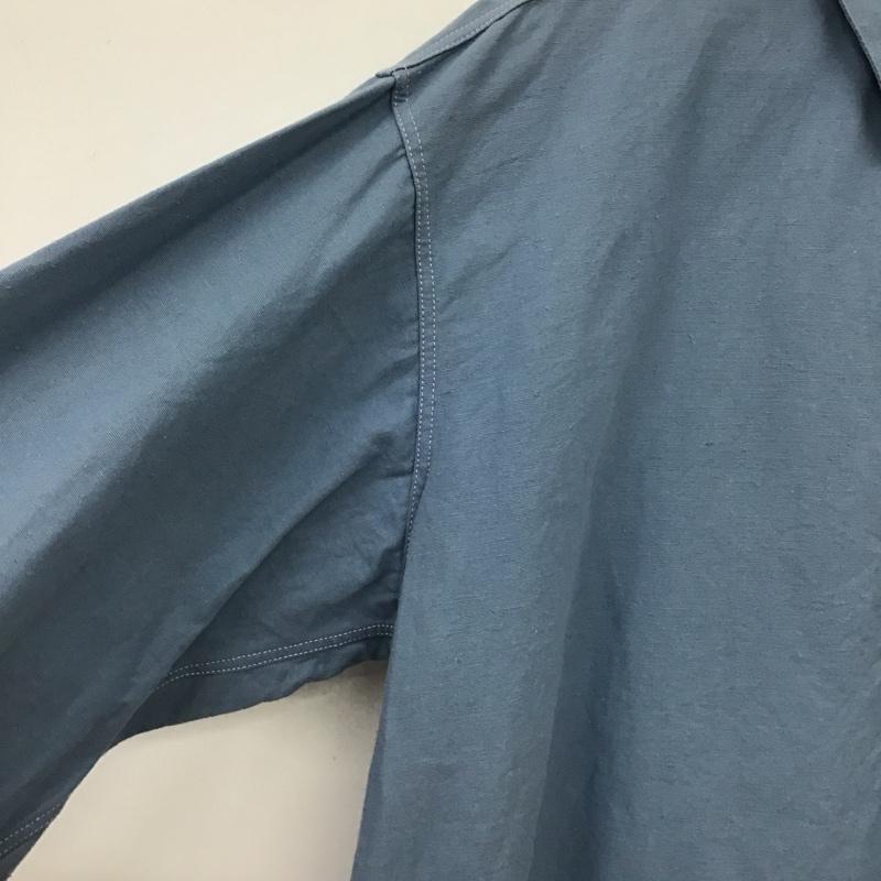 ミリタリー ミリタリー シャツ、ブラウス 長袖 ミリタリーシャツ 長袖シャツ 古着 スウェーデン軍 グランパシャツ 無地 水色 / ライトブルー /  メンズ USED 古着 中古 10131350