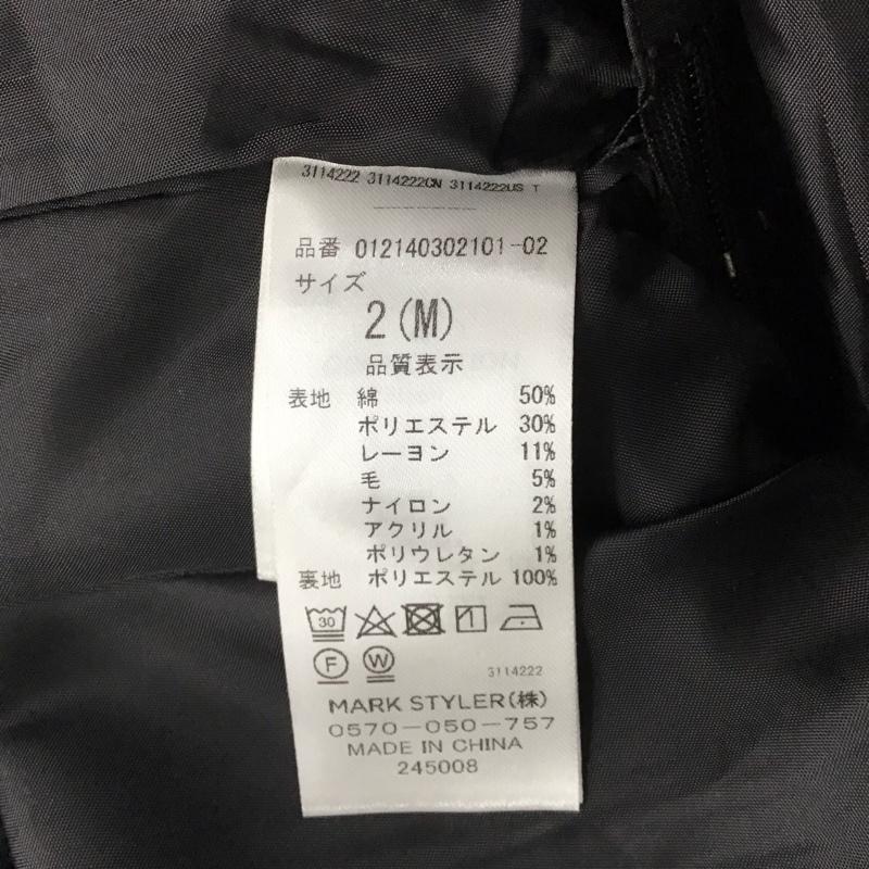 ムルーア MURUA ワンピース ロングスカート 012140302101 アシンメトリーパターンロングワンピース M 無地 黒 / ブラック /  レディース USED 古着 中古 10131526