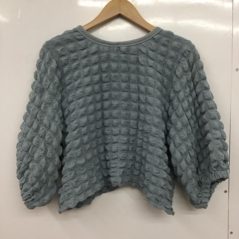 ナイスクラップ NICE CLAUP カーディガン 半袖 FREE 無地 水色 / ライトブルー /  レディース USED 古着 中古 10149786