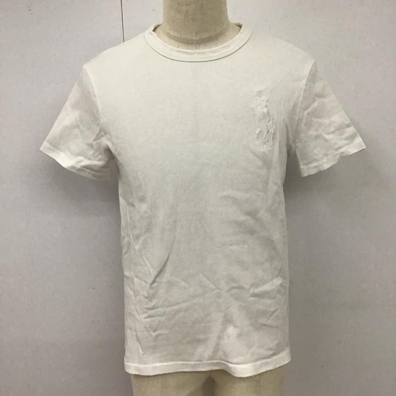ポロバイラルフローレン Polo by RALPH LAUREN Tシャツ 半袖 半袖カットソー プリントTシャツ クルーネックカットソー M ロゴ、文字 白 / ホワイト /  メンズ USED 古着 中古 10116521