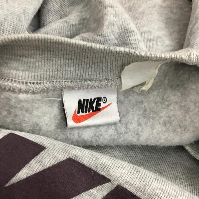 ナイキ NIKE トレーナー 長袖 長袖トレーナー プリントスウェット スポーツウェア 古着 90s ロゴ、文字 灰 / グレー /  メンズ USED 古着 中古 10105558