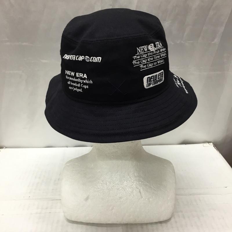 ニューエラ NEW ERA 帽子 ハット バケットハット ロゴ 刺繍 紺 / ネイビー /  メンズ USED 古着 中古 10111055