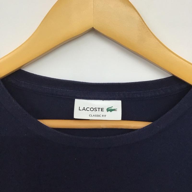 ラコステ LACOSTE カットソー 長袖 長袖カットソー 無地カットソー クルーネック 5 ロゴ、文字 紺 / ネイビー /  メンズ USED 古着 中古 10143683