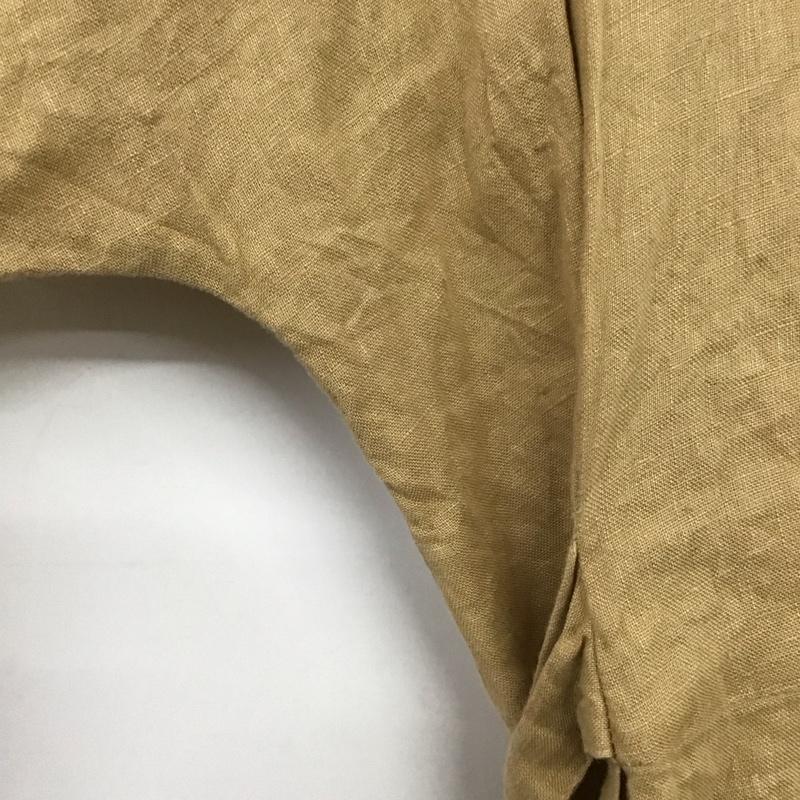 ザラ ZARA カットソー 長袖 長袖シャツカットソー プルオーバー ノーカラーシャツ XS 無地 ベージュ / ベージュ /  レディース USED 古着 中古 10142677