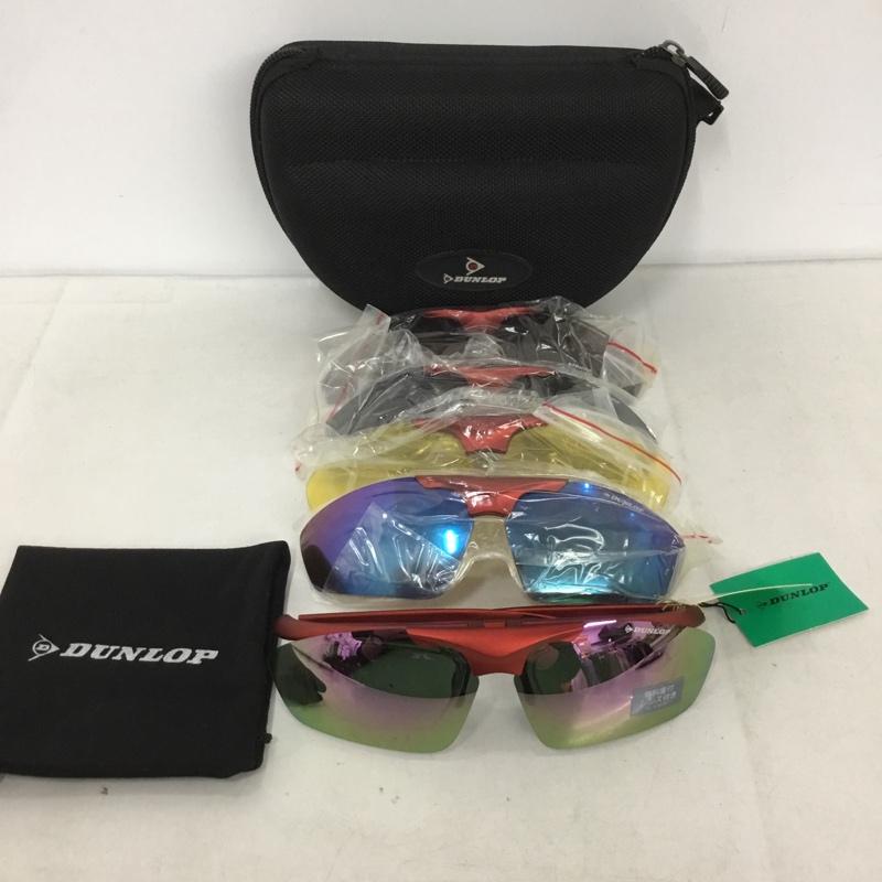ダンロップ DUNLOP めがね・サングラス サングラス DU-010 スポーツサングラス ミラーレンズ ロゴ、文字 赤 / レッド /  メンズ USED 古着 中古 10140443