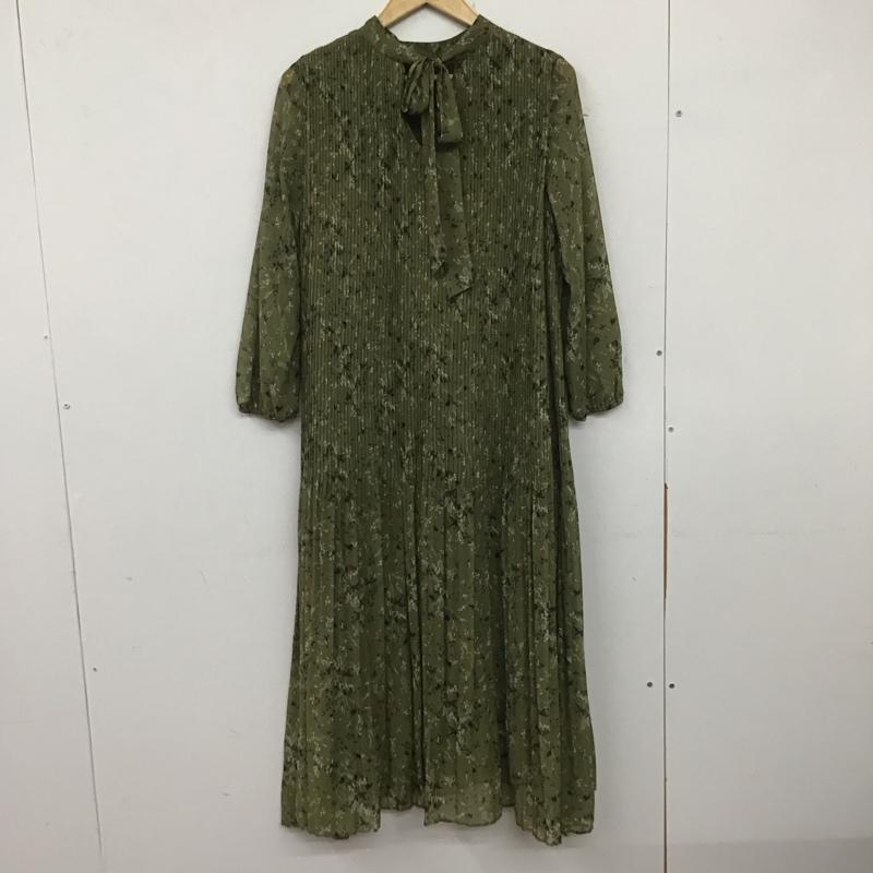 ミラオーウェン Mila Owen ワンピース ロングスカート 長袖ロングワンピース ノーカラーシャツワンピース フレアスカート 0 総柄 マルチカラー / マルチカラー /  レディース USED 古着 中古 10142058