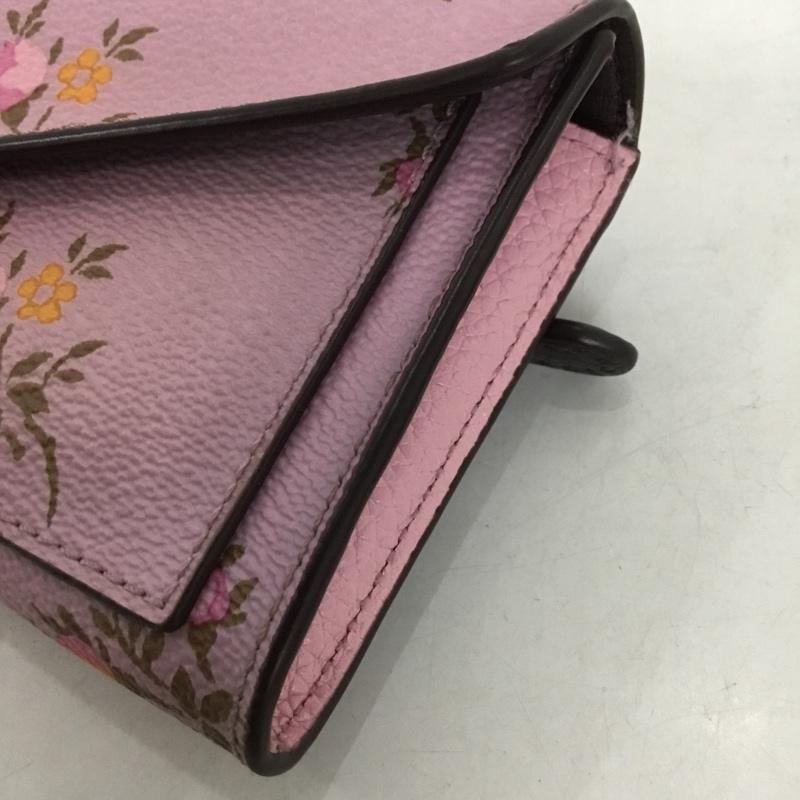 コーチ COACH 財布 長財布 22883 フローラル 花柄 ロゴ、文字 紫 / パープル /  レディース USED 古着 中古 10131833