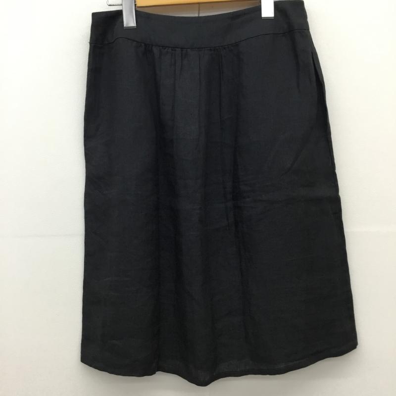 アニエス・ベー agnes b. スカート ひざ丈スカート 38 無地 黒 / ブラック /  レディース USED 古着 中古 10129971