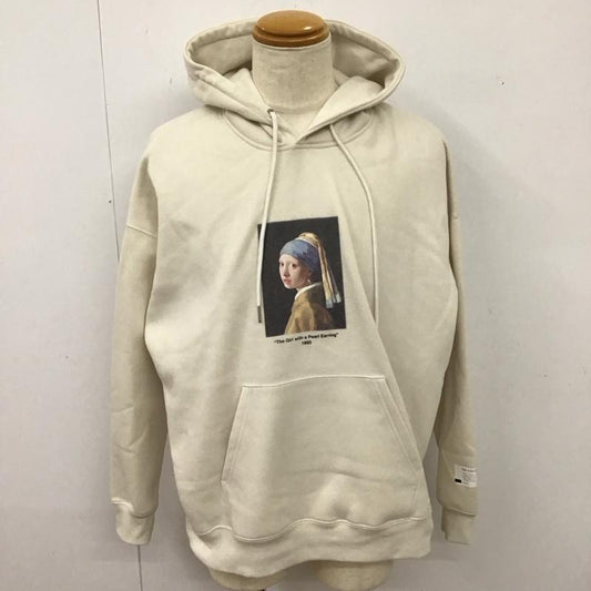 フリークスストア FREAK S STORE パーカー 長袖 長袖パーカー フード付きパーカー プリントスウェット トレーナー L プリント ベージュ / ベージュ /  メンズ USED 古着 中古 10114690