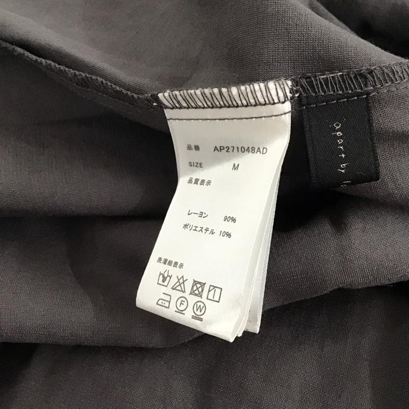 アパートバイローリーズ apart by lowrys ワンピース ロングスカート AP271048AD 半袖 レイヤード風 M 無地 チャコールグレー / チャコールグレー /  レディース USED 古着 中古 10146512