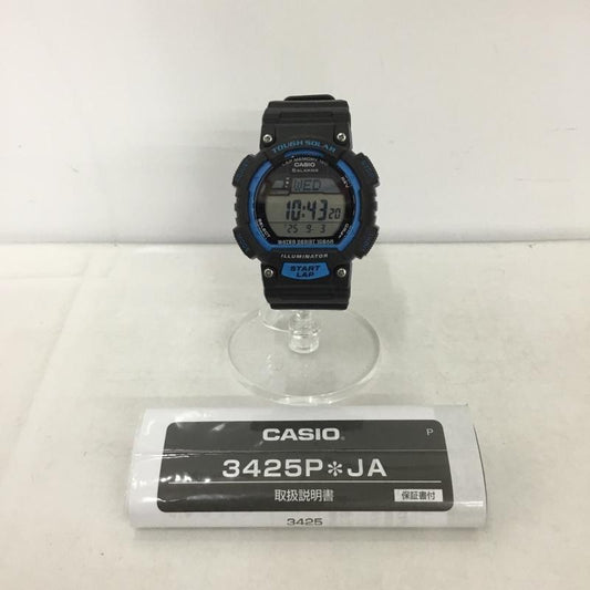 カシオ CASIO 腕時計 デジタル STL-S100H タフソーラー ソーラー充電 ロゴ、文字 黒 / ブラック / X 青 / ブルー /  メンズ USED 古着 中古 10137406