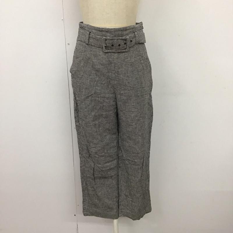 ザラ ZARA パンツ スラックス スラックスパンツ ワイドパンツ チェックパンツ カジュアルパンツ XS チェック 白 / ホワイト / X 黒 / ブラック /  レディース USED 古着 中古 10115957