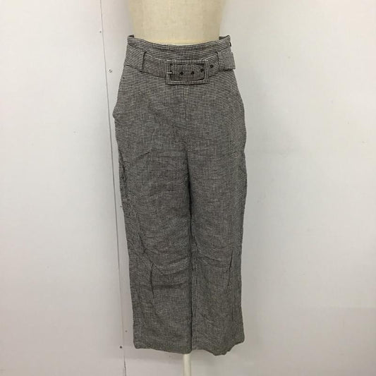 ザラ ZARA パンツ スラックス スラックスパンツ ワイドパンツ チェックパンツ カジュアルパンツ XS チェック 白 / ホワイト / X 黒 / ブラック /  レディース USED 古着 中古 10115957