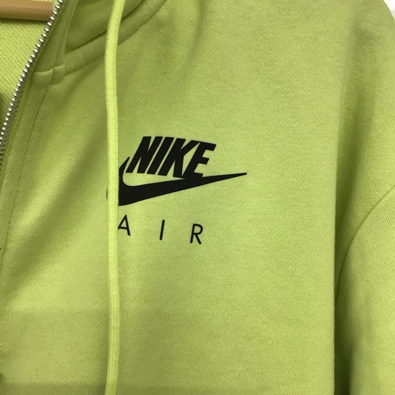 ナイキ NIKE パーカー 長袖 cj3043-367 ジップアップパーカー スウェット XXL ロゴ、文字 黄緑 / イエローグリーン /  レディース USED 古着 中古 10145436