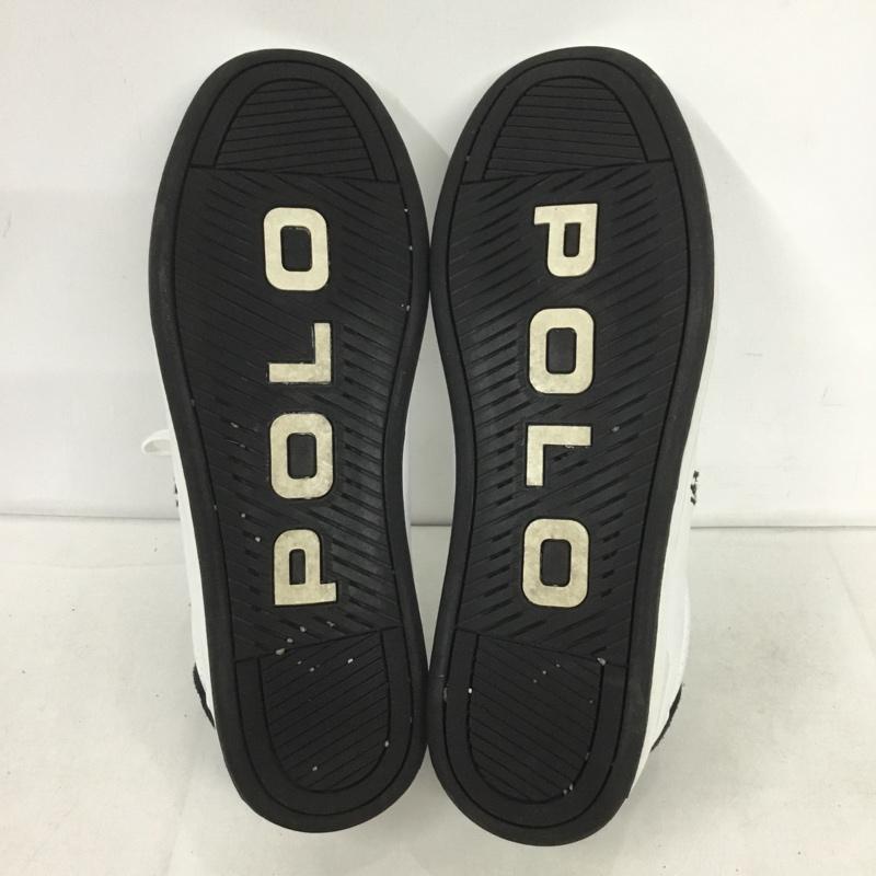 ポロバイラルフローレン Polo by RALPH LAUREN スニーカー スニーカー 13297 ローカット UK6.5 US：7.5 ロゴ、文字 白 / ホワイト / X 黒 / ブラック /  メンズ USED 古着 中古 10136295