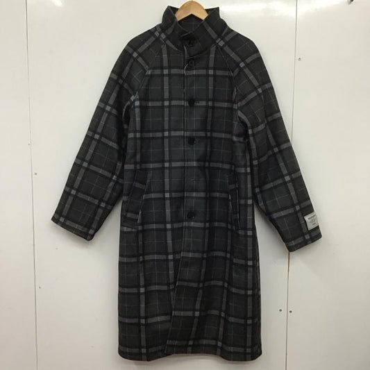 アズールバイマウジー AZUL BY MOUSSY コート コート一般 251FAB30-119I ウォッシャブルスタンドカラーコート タグ付き L チェック 灰 / グレー /  メンズ USED 古着 中古 10139373