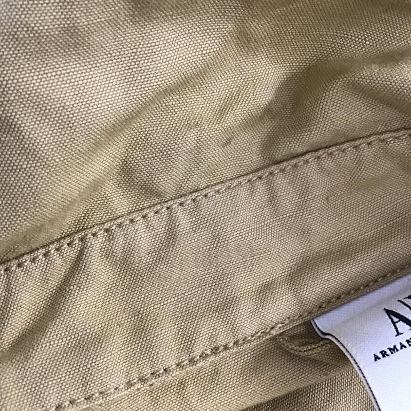 アルマーニエクスチェンジ A/X ARMANIEXCHANGE ジャケット、上着 ジャケット、ブレザー ジップアップジャケット コットンライダースジャケット ジャンパー カジュアルジャケット S 無地 ベージュ / ベージュ /  メンズ USED 古着 中古 10106315