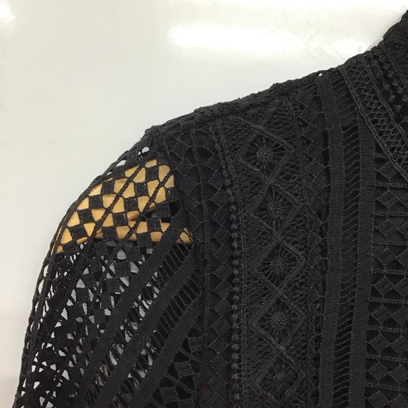 スライ SLY シャツ、ブラウス 長袖 030ASY30-0160 CLASSICLACEBLOUSE 2 無地 黒 / ブラック /  レディース USED 古着 中古 10140540
