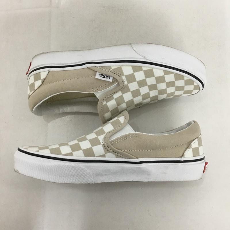 バンズ VANS スリッポン スリッポン 508731 22.5cm スニーカー 22.5cm チェック 白 / ホワイト / X ベージュ / ベージュ /  レディース USED 古着 中古 10146873