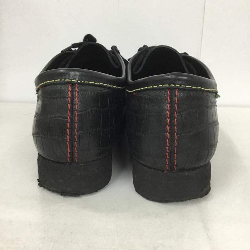 クラークス Clarks カジュアルシューズ カジュアルシューズ WACKO MARIA CROCODILE EMBOSSED LEATHER WALLABEE UK9.5 箱有 US：10.5  黒 / ブラック /  メンズ USED 古着 中古 10139933