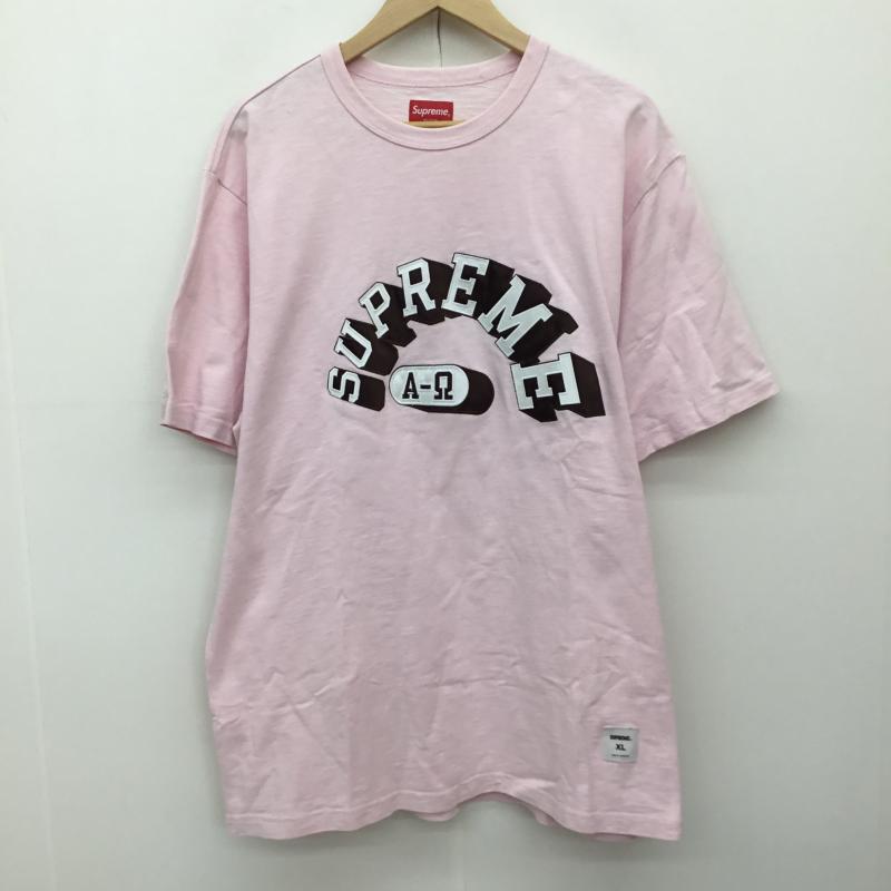 シュプリーム Supreme Tシャツ 半袖 Alpha Omega S/S Top XL ロゴ、文字 桃 / ピンク /  メンズ USED 古着 中古 10141540