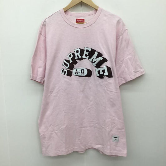シュプリーム Supreme Tシャツ 半袖 Alpha Omega S/S Top XL ロゴ、文字 桃 / ピンク /  メンズ USED 古着 中古 10141540