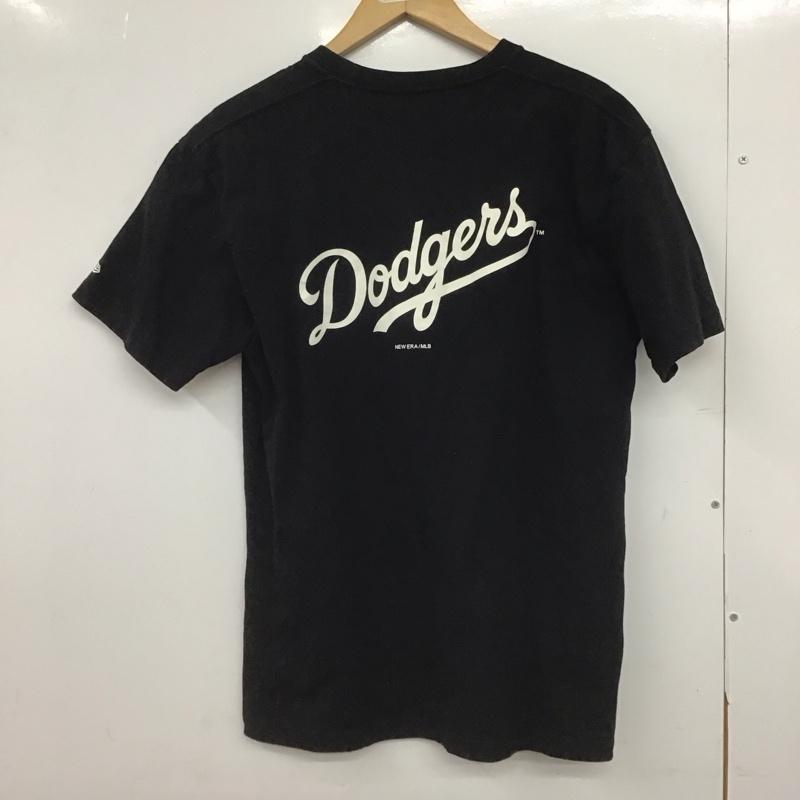 ニューエラ NEW ERA Tシャツ 半袖 半袖カットソー プリントTシャツ クルーネックカットソー L ロゴ、文字 黒 / ブラック /  メンズ USED 古着 中古 10148124