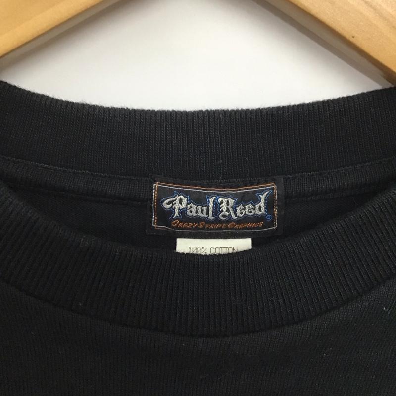 古着 USED カットソー 長袖 長袖カットソー プリントカットソー クルーネック M プリント 黒 / ブラック /  メンズ USED 古着 中古 10145655
