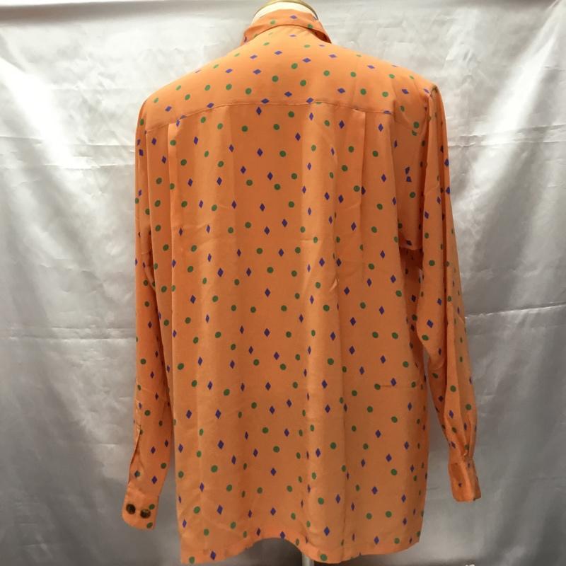 サンタフェ SANTAFE シャツ、ブラウス 長袖 3 総柄 橙 / オレンジ /  メンズ USED 古着 中古 10106306
