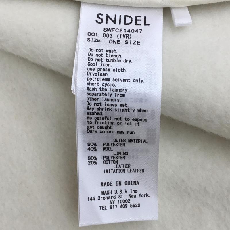 スナイデル SNIDEL コート コート一般 ポンチョ Sweet 新木優子 トリプルコラボ SWFC214047 ONE SIZE 無地 白 / ホワイト /  レディース USED 古着 中古 10141152