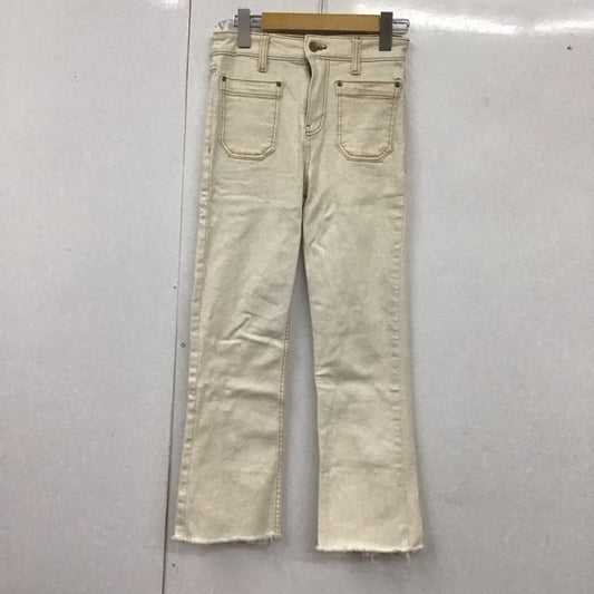 ザラ ZARA パンツ デニム、ジーンズ 34 無地 白 / ホワイト /  レディース USED 古着 中古 10129578