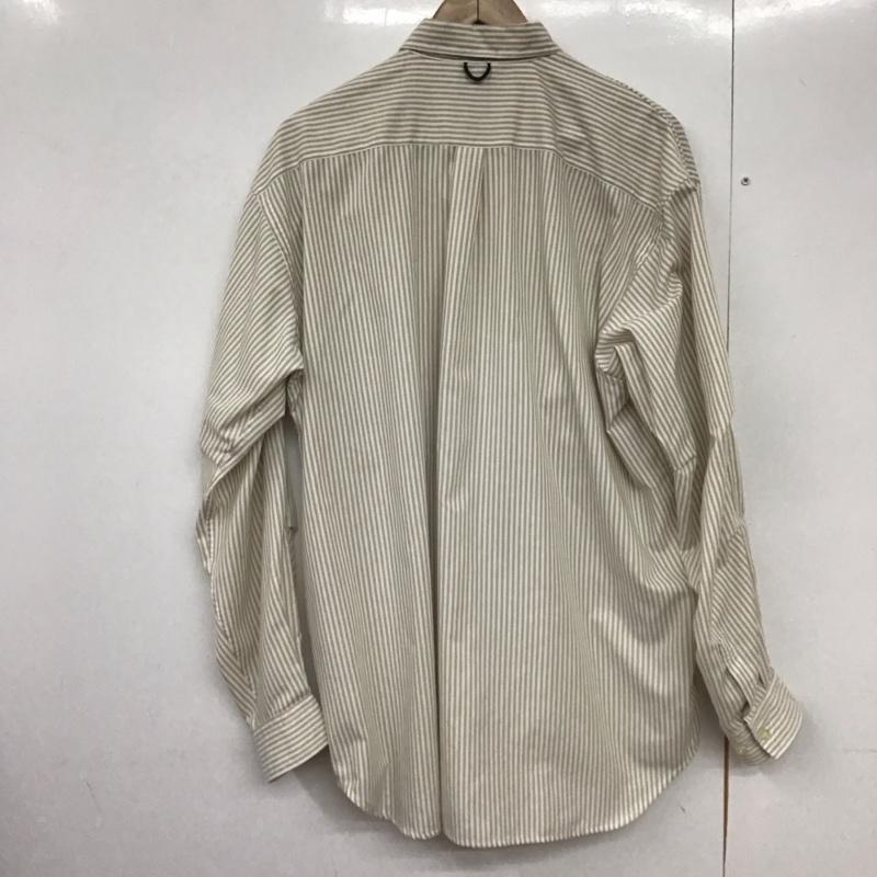 ダイワ ピアサーティナイン DAIWA PIER39 シャツ、ブラウス 長袖 長袖シャツ ストライプシャツ カラーシャツ ボタンダウンシャツ M ストライプ 白 / ホワイト / X ベージュ / ベージュ /  メンズ USED 古着 中古 10142975